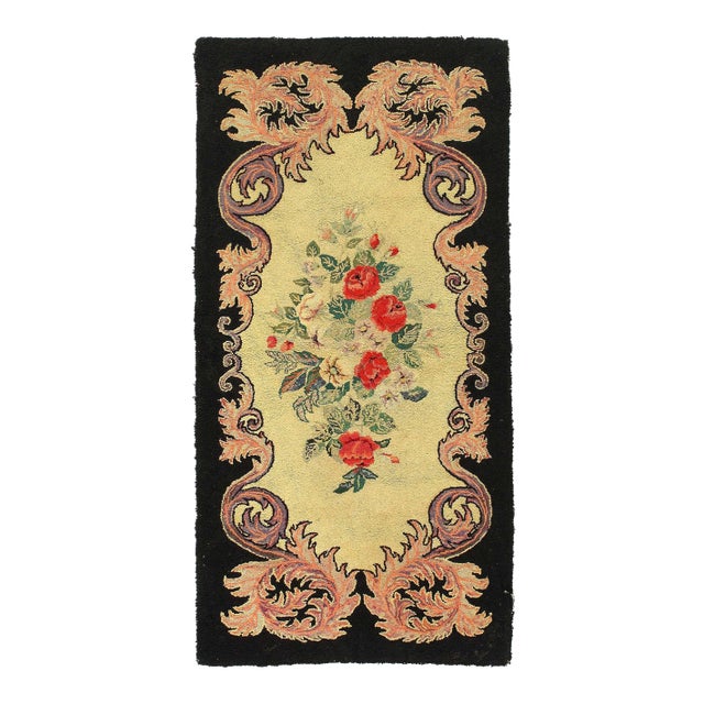 Pasargad DC American Antique Hooked Rug For Sale