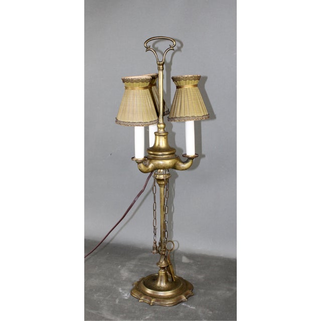 Bronze Antique German Bronze Whale Oil Lamp For Sale - Image 8 of 8