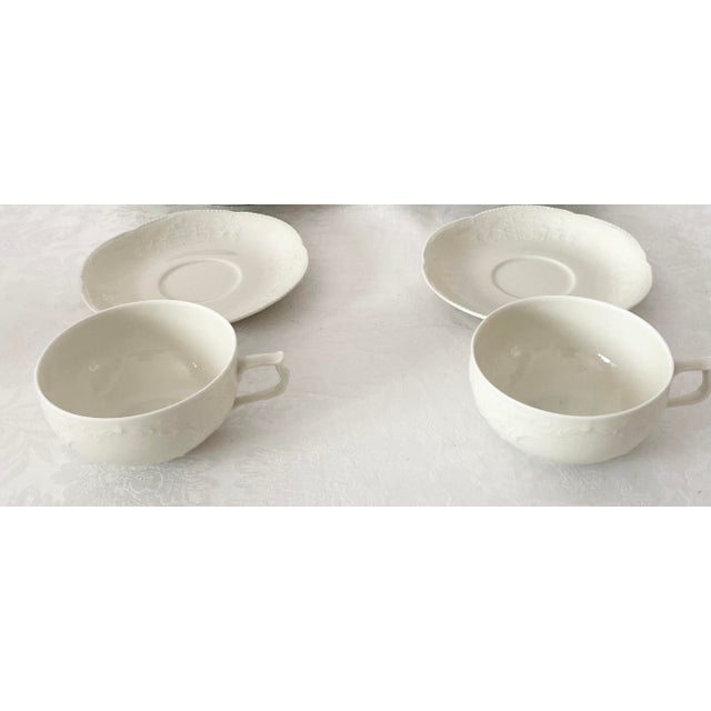 Rosenthal Sanssouci Ivory Pair of Cup and Saucers Set Mid 20th Century Mint Condition For Sale In Denver - Image 6 of 15