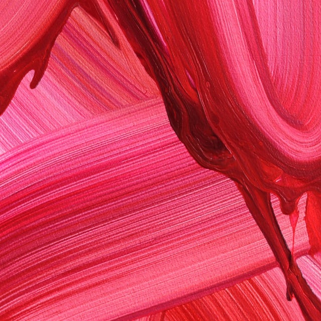 2020s Avp_1631 - Original Abstract Deep Magenta Tone Contemporary Painting on Paper by Alex Voinea For Sale - Image 5 of 7
