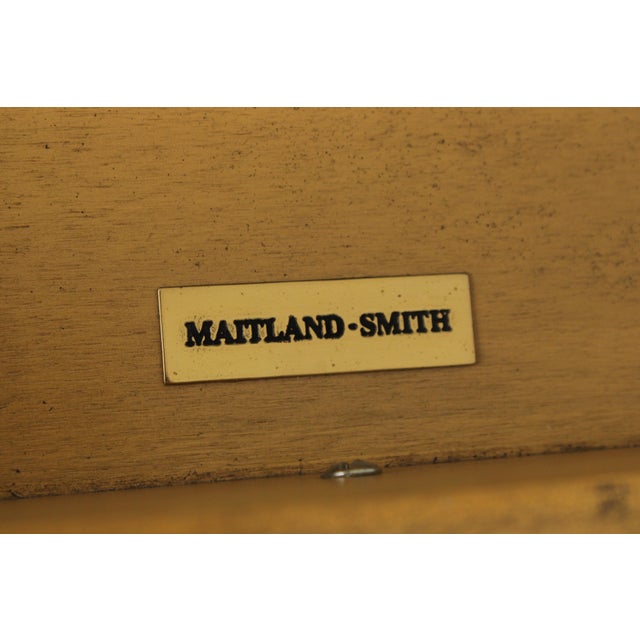 Maitland Smith Leather Top Table Nightstand For Sale - Image 17 of 18