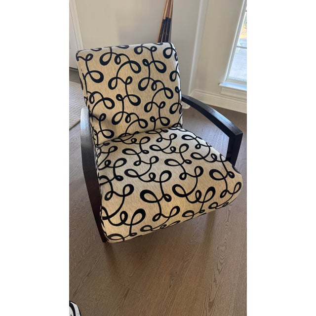 Elegant pair of authentic Bolero upholstered lounge chairs by renowned designer Adriana Hoyos. These beautifully crafted...