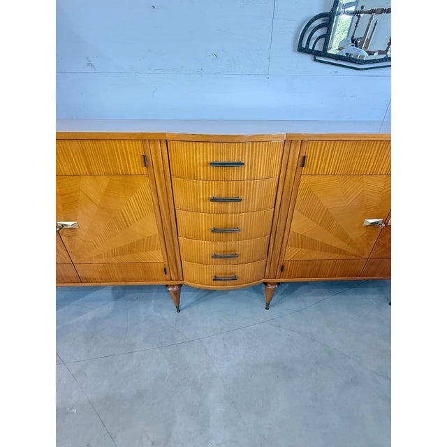 1940s French Art Deco ''Sunburst'' Sideboard or Credenzas For Sale - Image 11 of 12