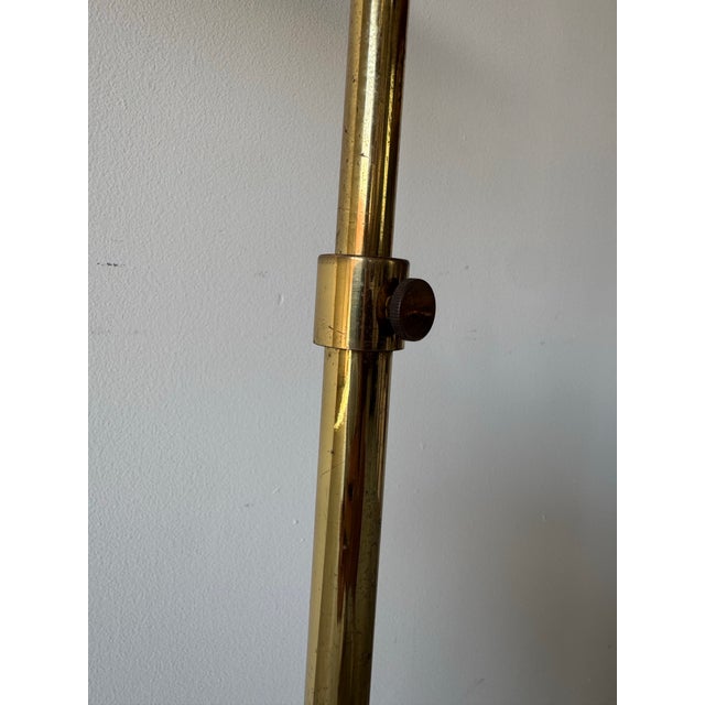 Brass 1970s Mid-Century Modern Koch & Lowy–Style Adjustable Brass Floor Lamp/ Sold For Sale - Image 8 of 12