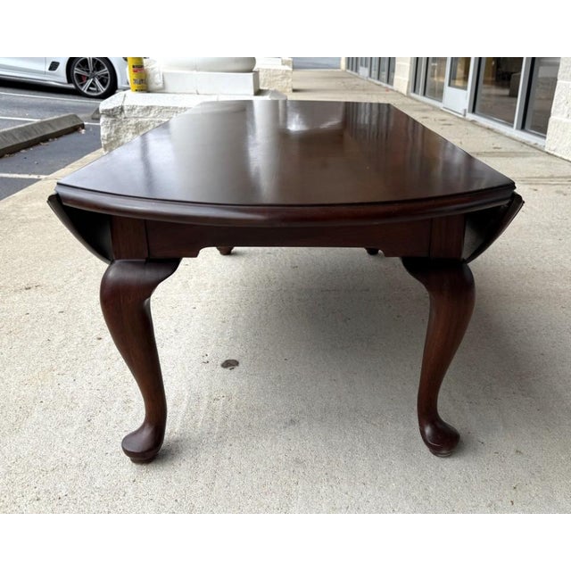 1970s 1970s Henkel Harris Solid Mahogany Drop-Side Coffee Table For Sale - Image 5 of 17