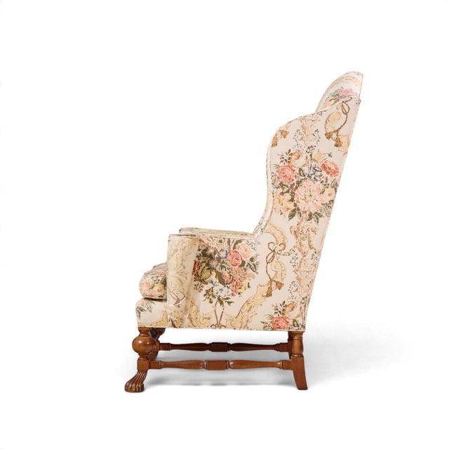 Wood Baker Stately Homes Collection Mahogany Winged Throne Chairs - Pair For Sale - Image 7 of 13