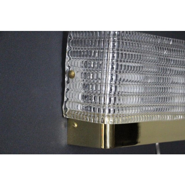Rectangular Wall Lights Sconces in Textured Murano Glass, 1980s, Set of 2 For Sale - Image 12 of 15