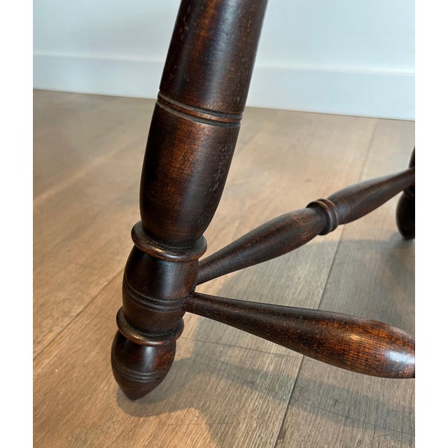 Wood Turned Wooden Stools Attributed to Charles Dudouyt - a Pair For Sale - Image 7 of 12