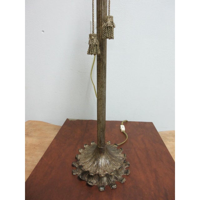 1990s 1990s Richards Faux Bronze Italian Regency Corinthian Column Table Lamp Shade A For Sale - Image 5 of 10