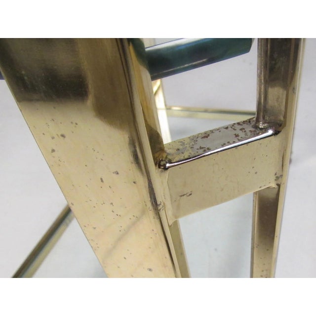 Metal Late 20th Century Modern Brass Bar Cart For Sale - Image 7 of 13