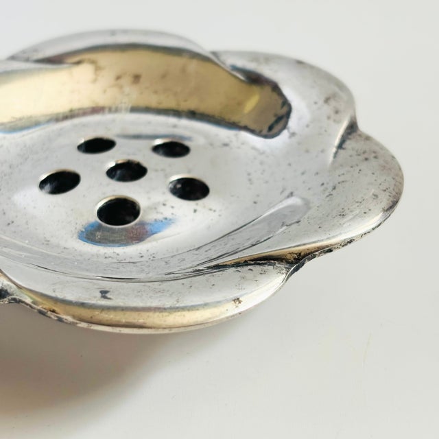 Dansk Designs Dansk Silver Flower Tiny Taper Candle Holder by Gunnar Cyren For Sale - Image 4 of 8