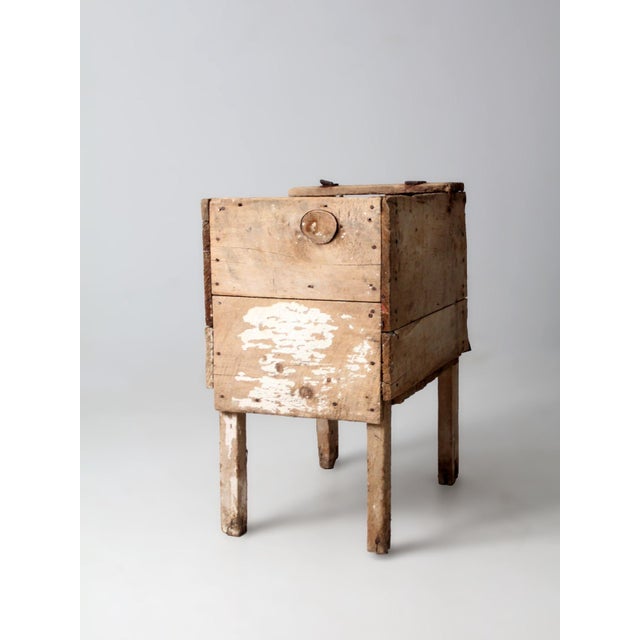 Wood Antique Primitive Farm Bin For Sale - Image 7 of 18