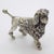 Italian Vintage Italian Handmade Genuine Silver Poodle Dog Large Detailed Solid Figurine For Sale - Image 3 of 11