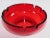 Glass Vintage Mid-Century Glass Ruby Red Cigar Ashtray For Sale - Image 7 of 9