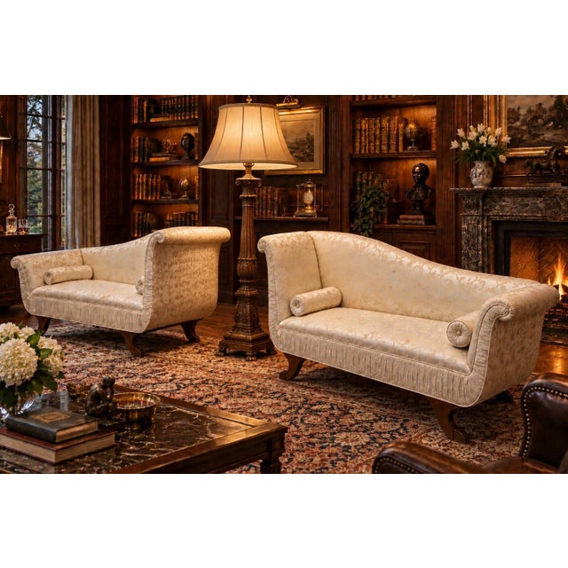 Cream Mid 19th Century Biedermeier Chaise Lounge For Sale - Image 8 of 10