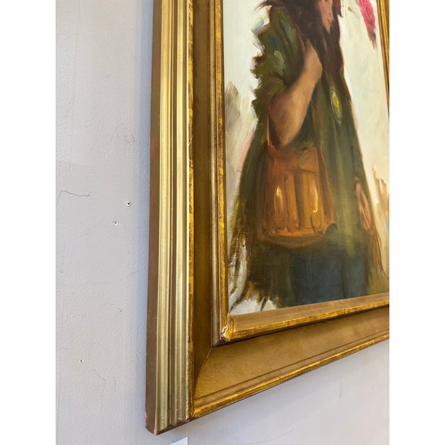 1930s "Women With Hat" by Samuel Edmund Oppenheim For Sale - Image 4 of 5