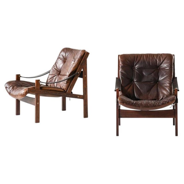 Leather Easy Chairs by Torbjørn Afdal for Bruksbo, 1962, Set of 2 For Sale - Image 11 of 11