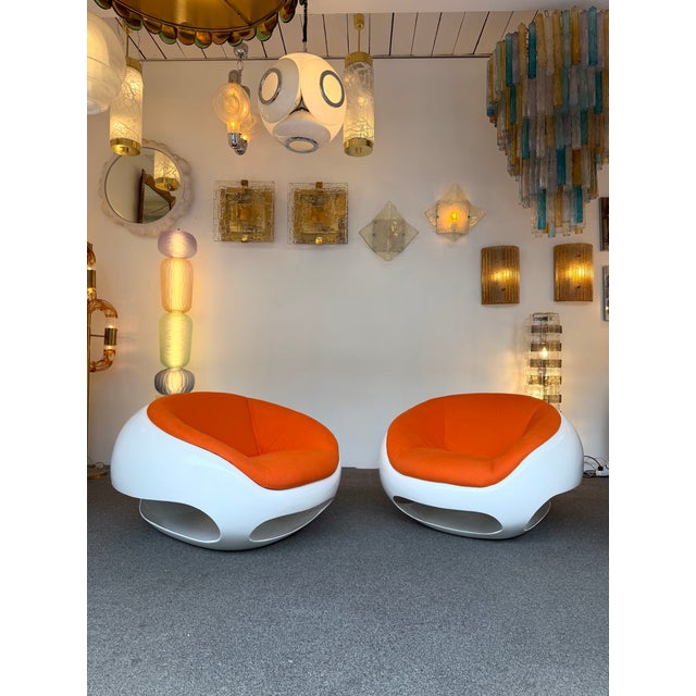 Pair of Fiberglass Pod Armchairs by Mario Sabot, Italy, 1970s For Sale - Image 10 of 15