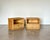 Pair of wicker and bamboo bedside tables from the 1970s produced by the Italian company Dal Vera This piece has an...