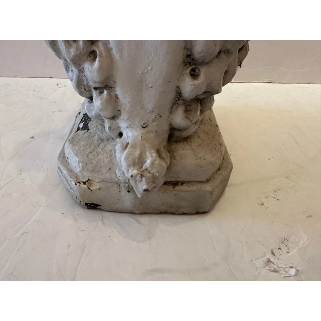 White Antique Cast Stone Cement White Poodle Sculpture For Sale - Image 8 of 9