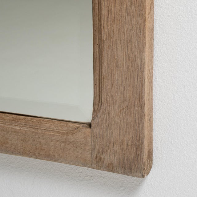 Wood 19th Century France Art Nouveau Amber Wood Mirror For Sale - Image 7 of 7