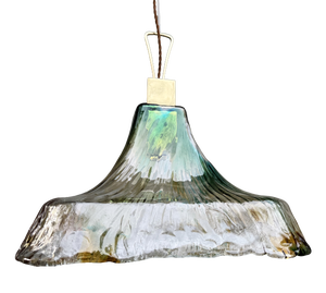 Italian Murano Glass Pendant Light in the style of Mazzega, 1970s
