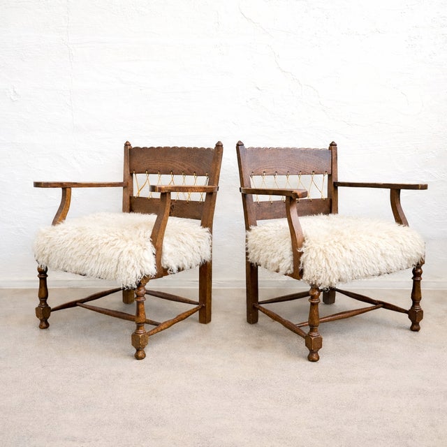 Wood Austrian Reformwerkbund Armchairs by Oskar Strnad, 1930s, Set of 2 For Sale - Image 7 of 7