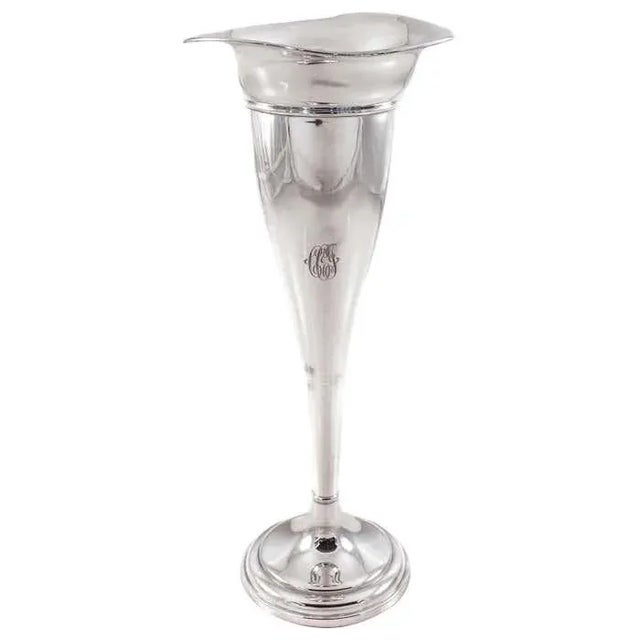 Metal 1900s Sterling Vase For Sale - Image 7 of 7