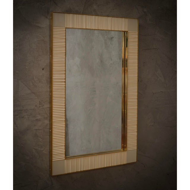 Mid-Century Console Wall Mirror in Murano Glass and Brass, 2000 For Sale - Image 10 of 10