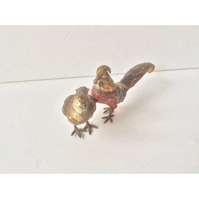 Metal Antique Vienna Bronze Two Birds For Sale - Image 7 of 9
