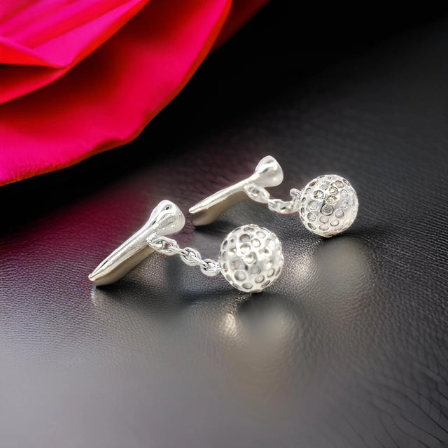 1990s 1990s Tiffany & Co Estate Golf Ball Cufflinks Sterling Silver, 2 Pieces For Sale - Image 5 of 11