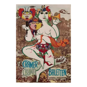 1979 Danish Bjorn Wiinblad Ballet Poster - Cramér Baletten