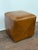 1990s Cognac Leather Crate and Barrel Stool For Sale - Image 5 of 10