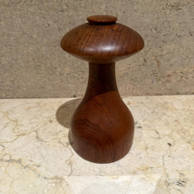 Jens Quistgaard Teak Dansk Pepper Mushroom Pepper Mill Scandinavian Modern For Sale - Image 10 of 11