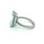 Traditional Natural Aquamarine Diamond Ring 14k W Gold 5.78 TCW Certified For Sale - Image 3 of 8