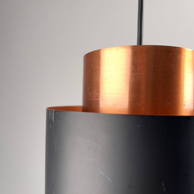 Mid-Century Modern Model Tunika Pendant Lights by Jo Hammerborg for Fog & Morup, Denmark, 1960s, Set of 2 For Sale - Image 6 of 7