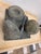 Vintage Hand Painted Terracotta Studio Sculpture of Melons & Cutting Knife on Board, Signed Gayle Fitchinger For Sale - Image 4 of 10