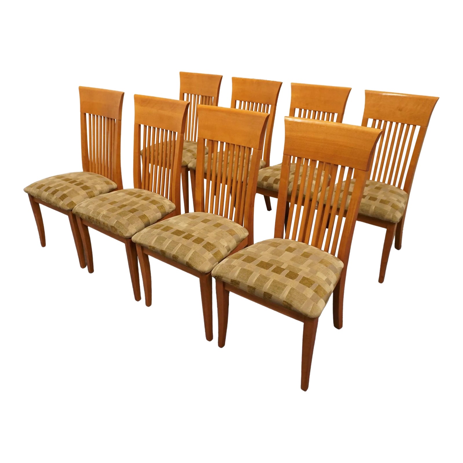 Set of 8 Shermag Inc Contemporary Mission Shaker Style Dining Side