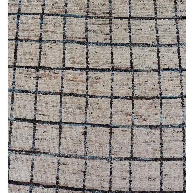 Early 21st Century Hand-Knotted Runner in Wool With All-Over Sub-Geometric Design by Keivan Woven Arts For Sale - Image 5 of 11