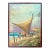 Mid Century Modern Impressionist Seascape Beach Painting, by S. Aguilar Navarro For Sale