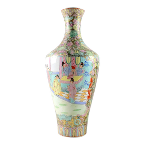 Late 19th Century Pair of Chinese Famille Rose Vases