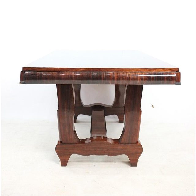 Brown Vintage French Art Deco Dining Table by Jules Leleu, 1930s For Sale - Image 8 of 17