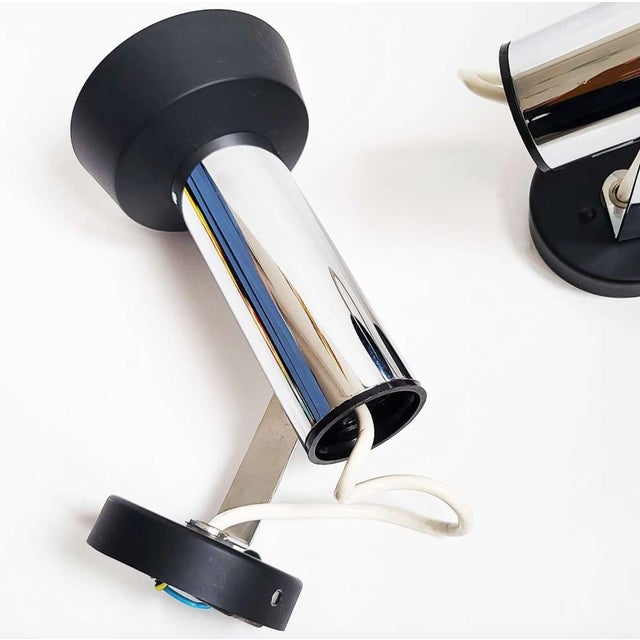 1970s Minimalist Space Age Wall Lights, 1970s, Set of 2 For Sale - Image 5 of 16