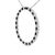 Contemporary .925 Sterling Silver 3.0 Cttw Alternating Black and White Diamond Open Hoop Circle Pendant Necklace For Sale - Image 3 of 5