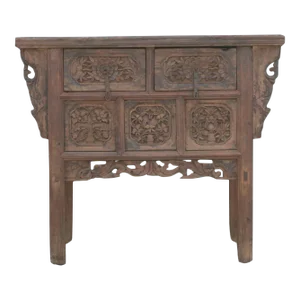 Hand Carved Early 19 Century Antique Chinese Console Table