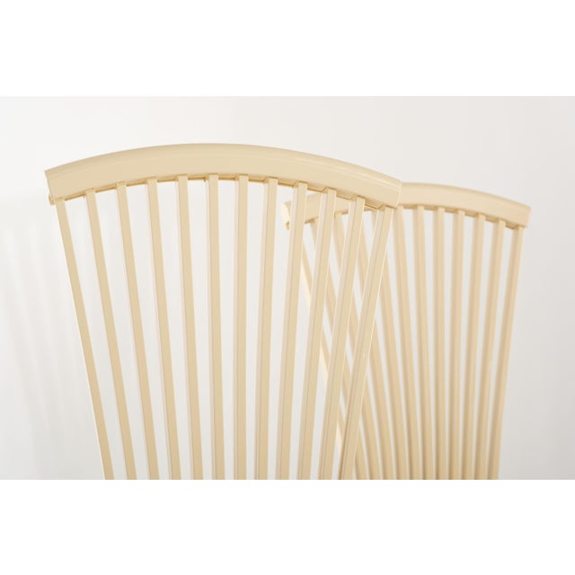 White 1980s Set of 4 White Lacquer and Leather Attributed to Pietro Costantini Italian Dining Chairs For Sale - Image 8 of 12