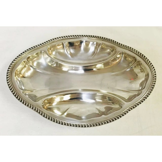 Mid 20th Century Poole Silver Co Separated Serving Dish For Sale - Image 5 of 10