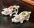 Mid 20th Century Plichta Tiny Floral Design Hand Painted Ceramic Pigs - A Pair For Sale In Dallas - Image 6 of 17