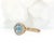 1.5cts Aquamarine Ring With Natural Diamonds Accents: Solid 14k Gold, 9x7mm For Sale In Columbus - Image 6 of 10