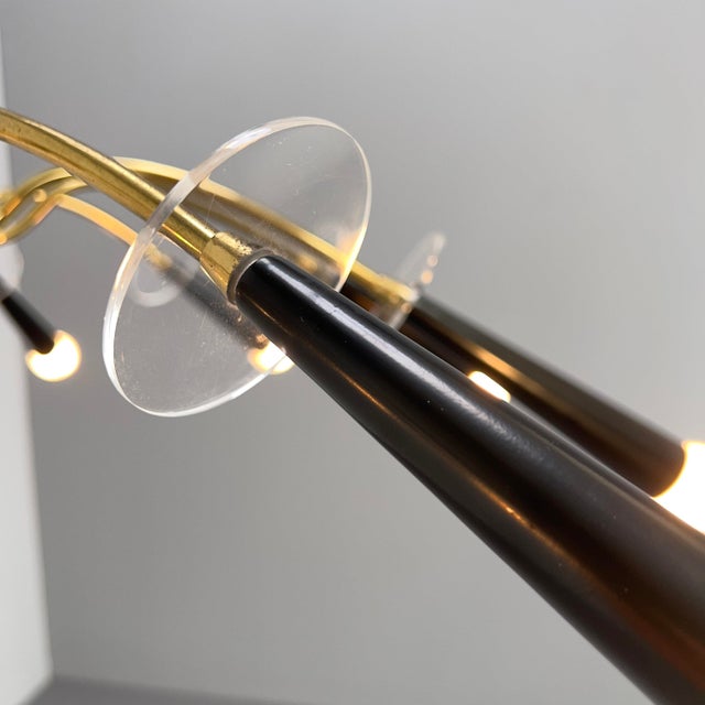 1950s Vintage German Sputnik Pendant Light with Acrylic Glass Panels, 1950s For Sale - Image 5 of 9